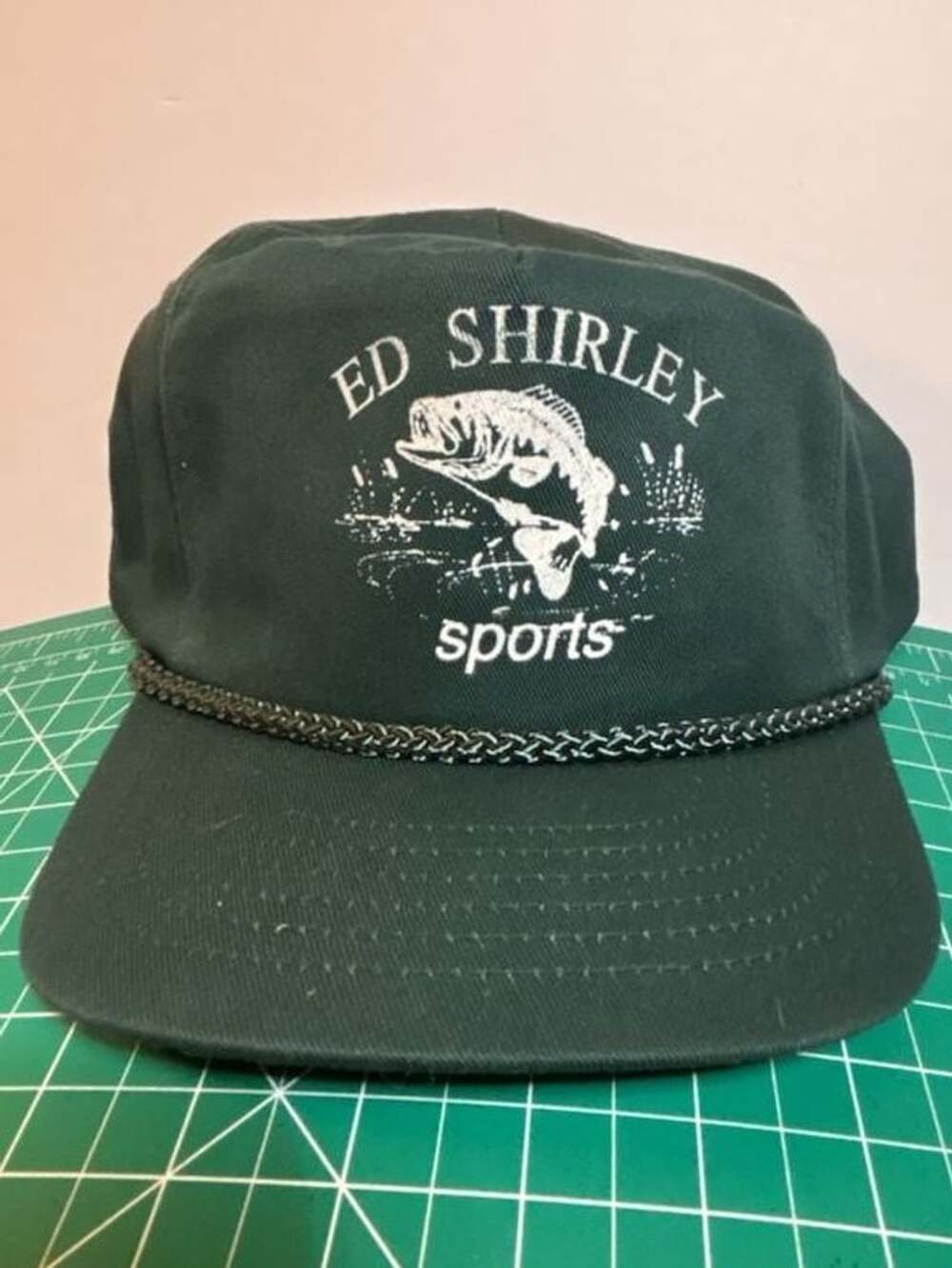 Vintage Ed Shirley Chicago Sports Bass Fishing Snapback Rope Hat